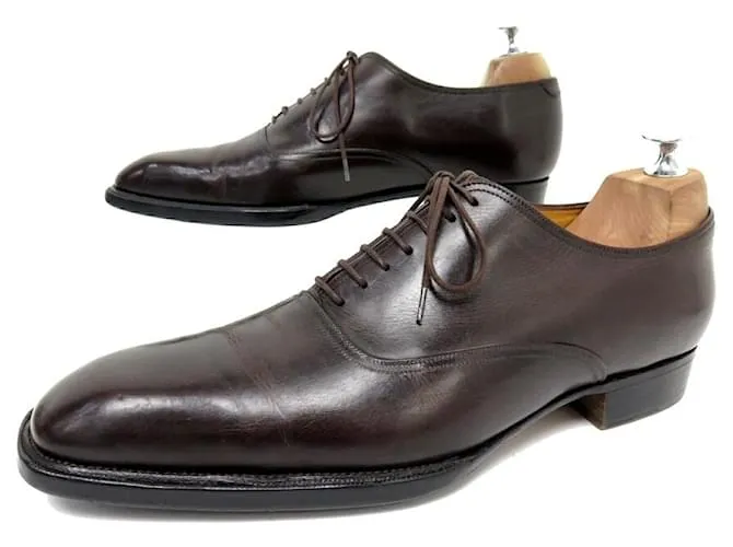 ZAPATOS JM WESTON 634 BEAUBOURG RICHELIEU 8mi 42 Amplio 42.5 los zapatos de cuero Castaño 